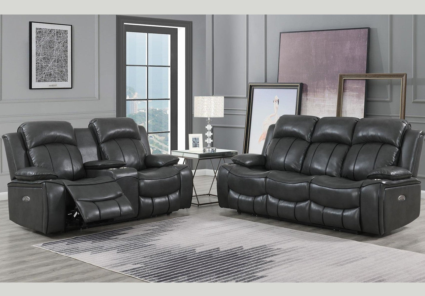 Power Reclining Sofa Set w/Console - 3120