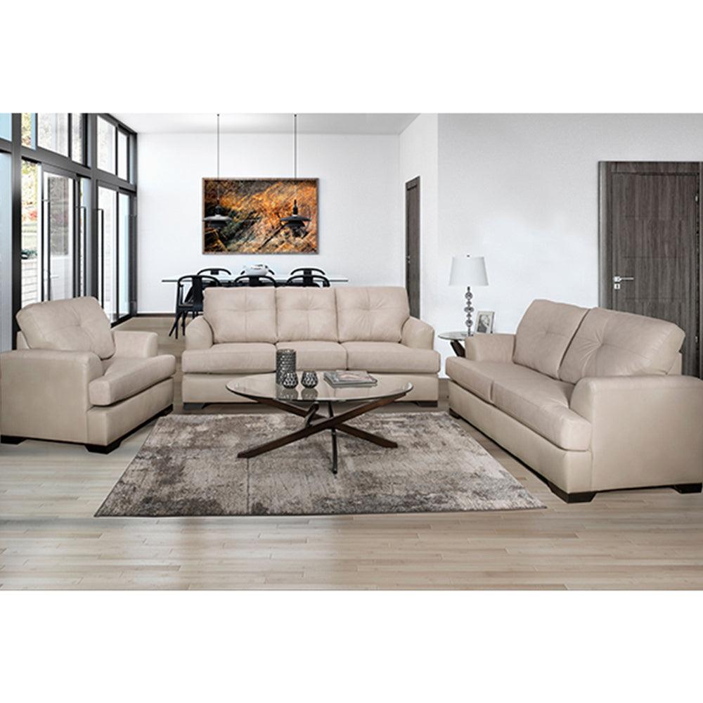 4145 Canadian Made Sofa Set In Genuine Leather - Furniture Empire