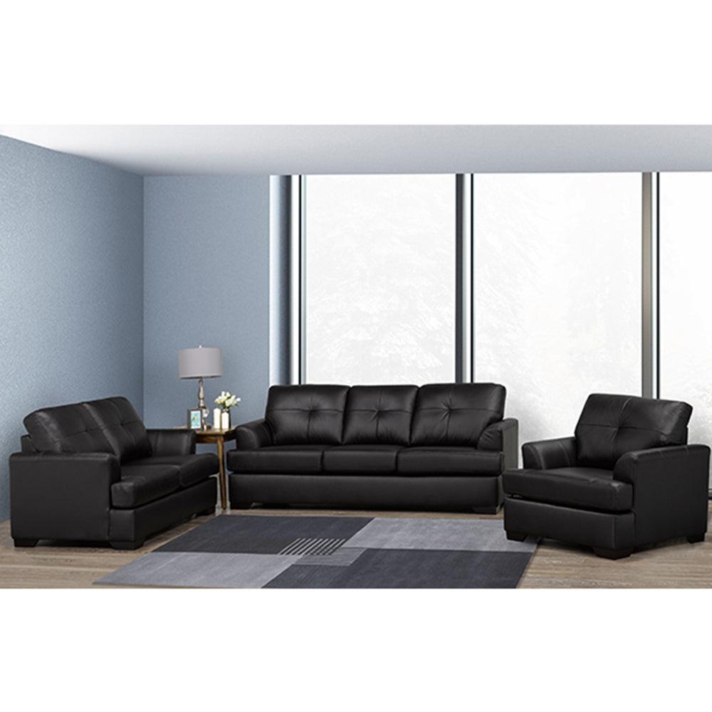 4145 Canadian Made Sofa Set In Genuine Leather - Furniture Empire