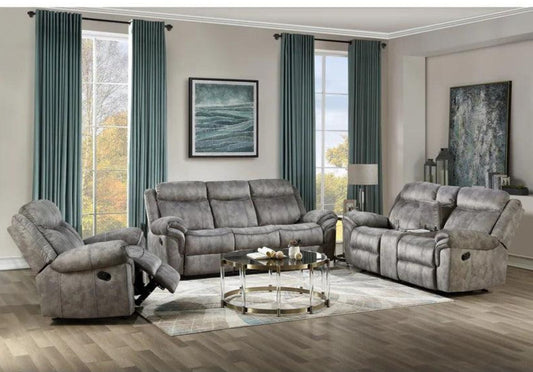 3pcs Fabric Manual Recliner Set - 0028