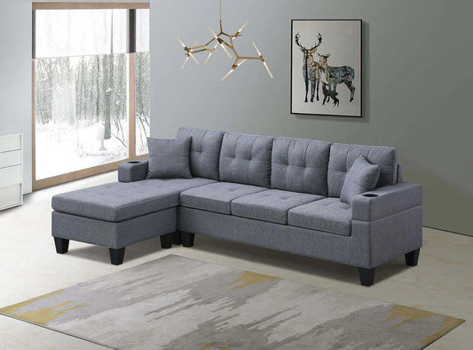 Sectional Sofa with Storage Chaise - 6212 S - Furniture Empire