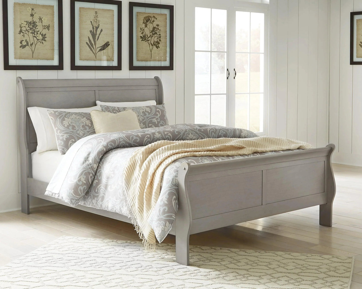 B394 Ashley Sleigh Bed + Free Mattress + Box - Furniture Empire