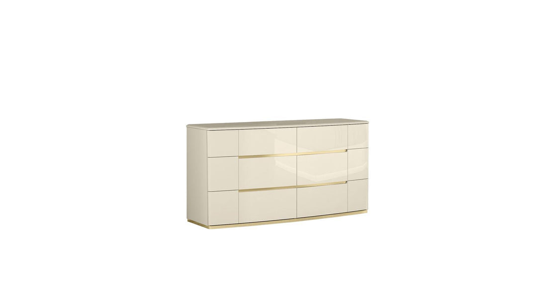 Beige Lacquer - 1491 Sienna Bedroom Set - Dreamland Home Furnishing
