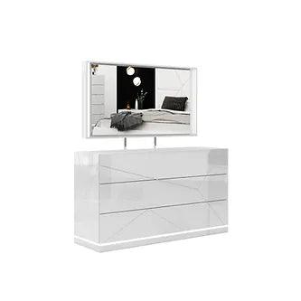 Modern Designer Bedroom White Set – Taylor - Furniture Empire