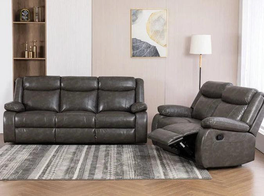 Salem Grey Motion Sofa and Loveseat Set - Furniture Empire